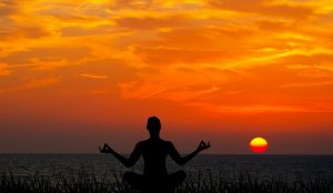 sunset meditation mudra